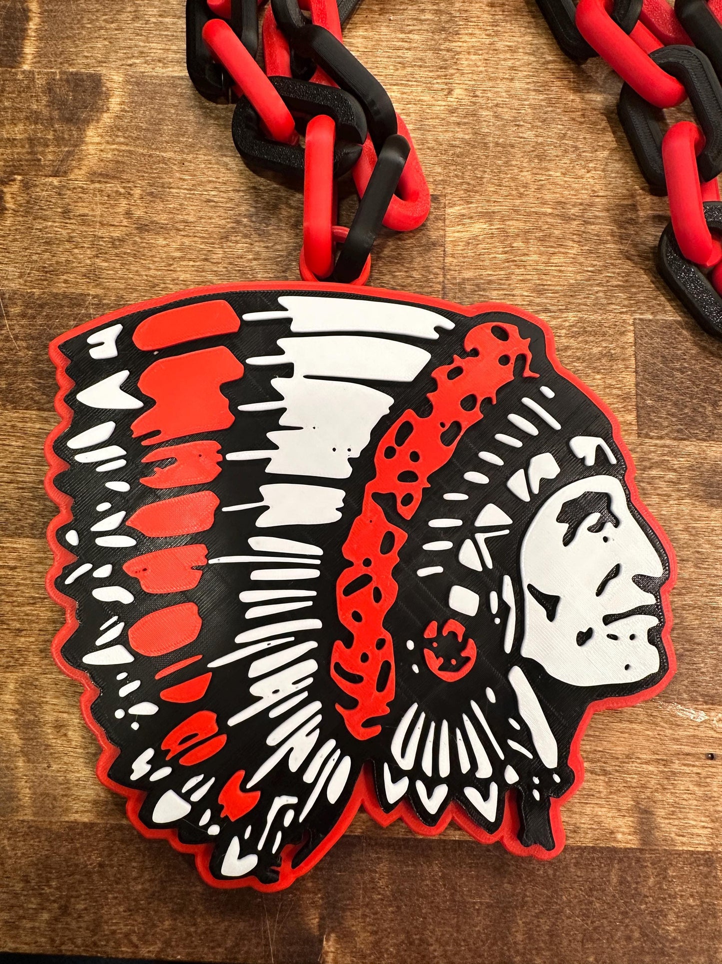 Shakopee Minnesota Indians - Custom Sports Chain, Big Chain, Sports Necklace, Fan Medallion, Sports Gift, Logo Chain, Swag Chain, Hype!