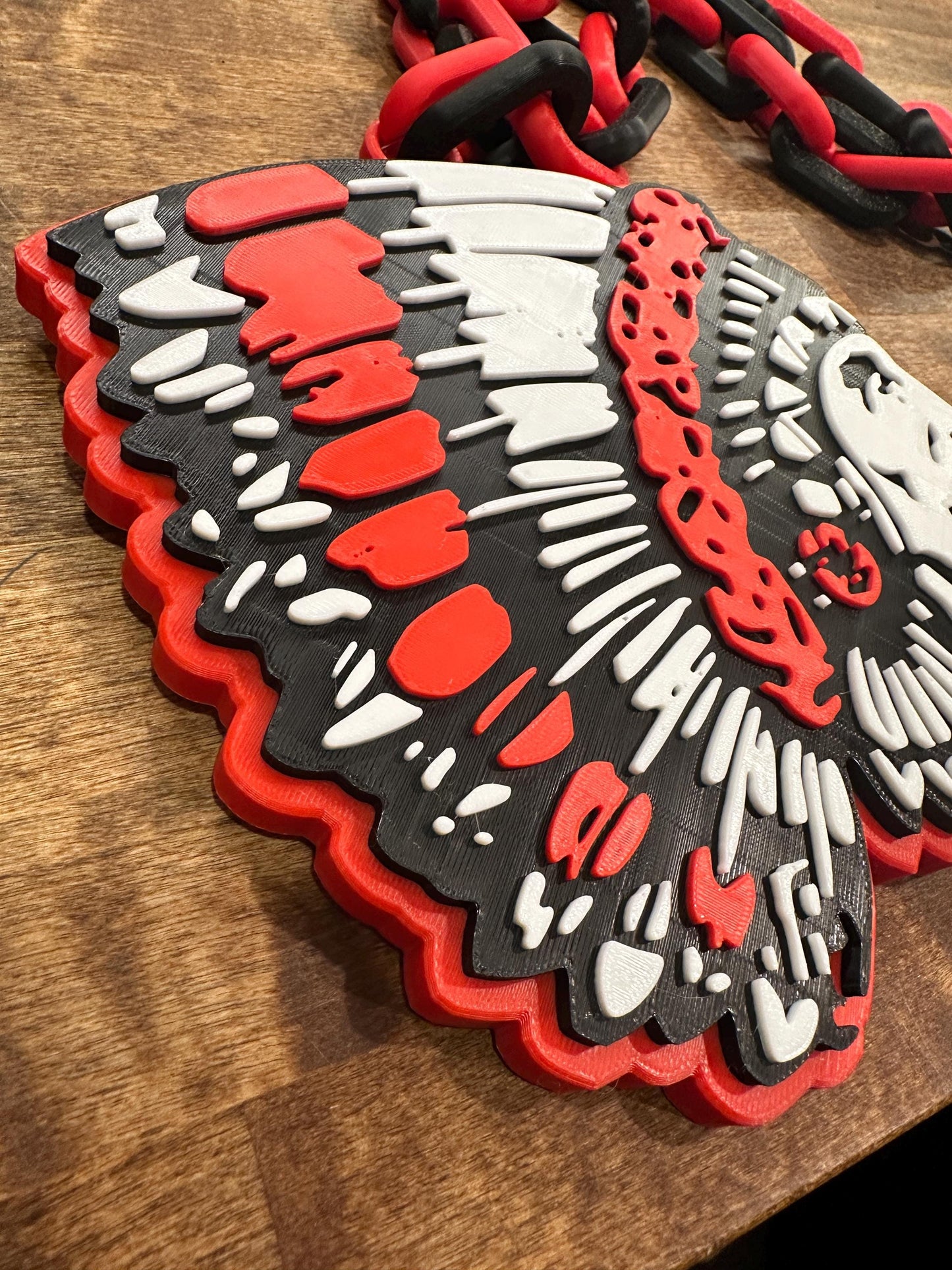 Shakopee Minnesota Indians - Custom Sports Chain, Big Chain, Sports Necklace, Fan Medallion, Sports Gift, Logo Chain, Swag Chain, Hype!